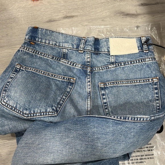 - GRLFRND Morgan High Rise Pleated Wide Leg Jeans 100% Cotton Size 26 - Picture 10 of 11